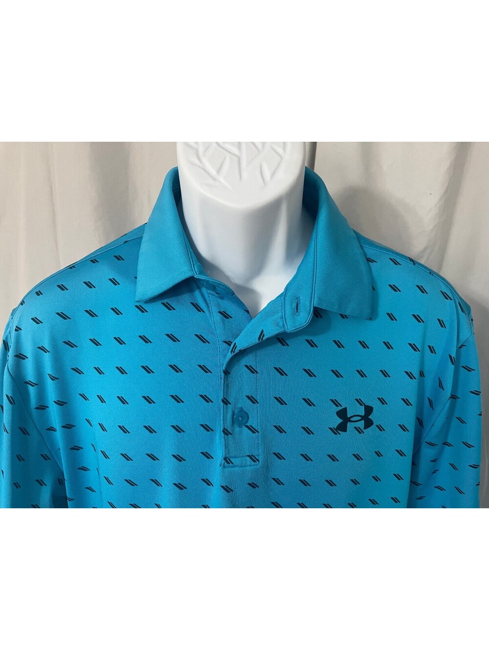 Under Armour Men's Blue on Blue The Playoff Golf Polo s/s Shirt Medium M